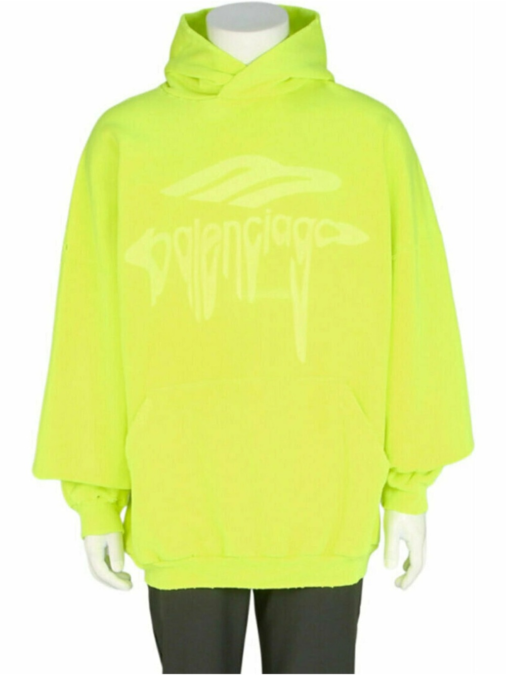 Fluorescent yellow Balenciaga 3B Liquified Hoodie